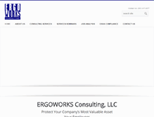 Tablet Screenshot of ergoworksconsulting.com